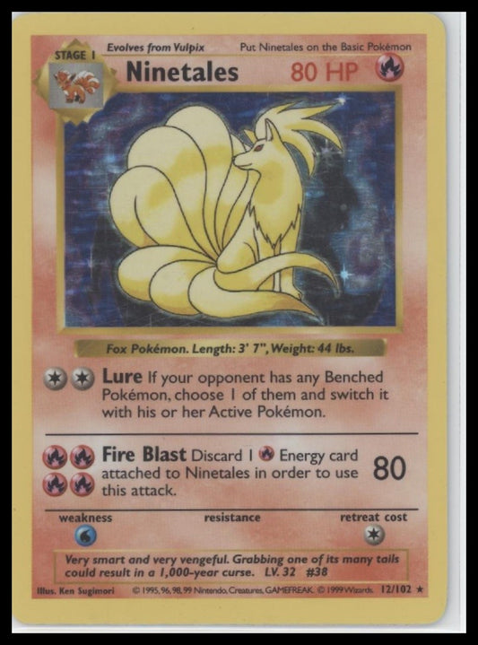 Ninetales Base Set (Shadowless) #012/102
