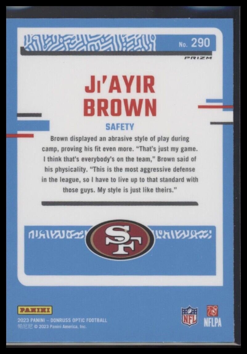 2023 Donruss Optic #290 Ji'Ayir Brown Red Mojo