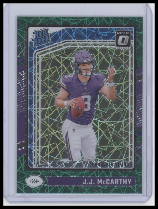 J.J. McCarthy 2024 Donruss Optic #235 Green