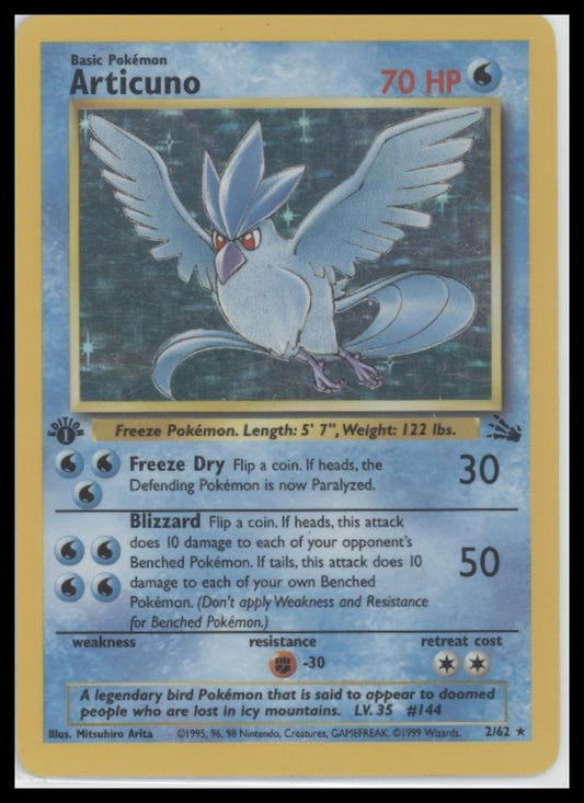Articuno (2) Fossil #02/62 - 1st Edition