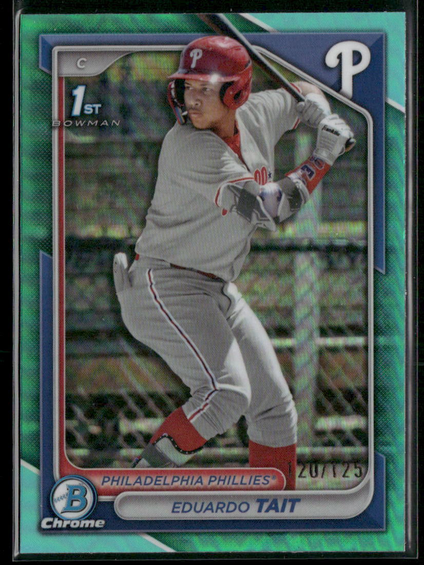 2024 Bowman Chrome #BCP-164 Eduardo Tait Prospects Aqua Refractors #/125