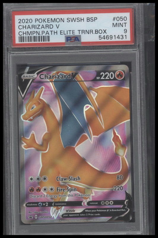 2020 Pokemon Swsh Black Star Promo #050 Charizard V Chmpn.Path PSA 9
