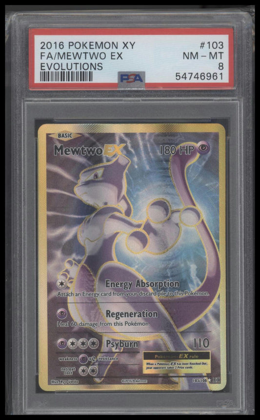 2016 Pokemon Xy Evolutions #103 Fa/Mewtwo Ex Evolutions PSA 8