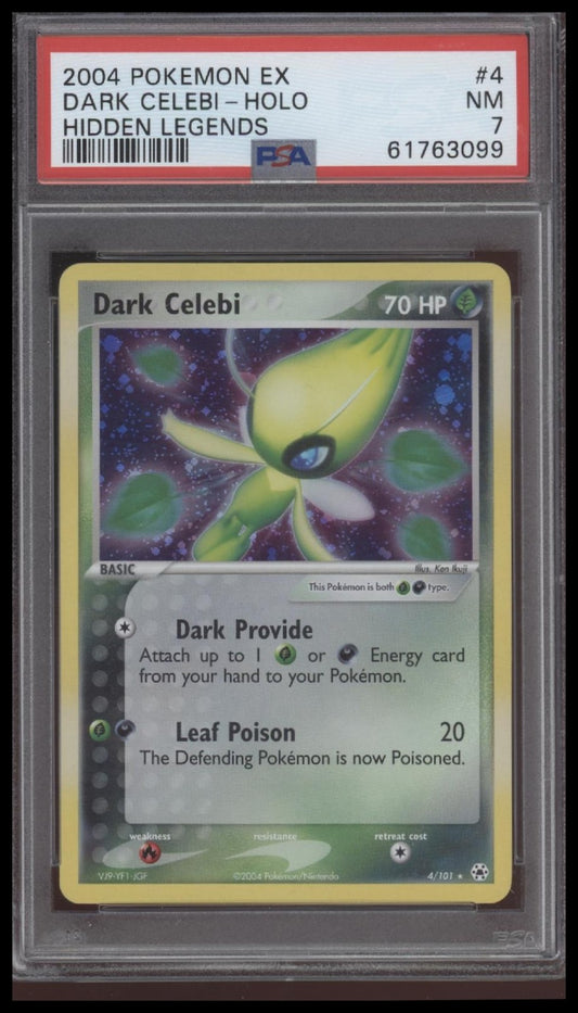Dark Celebi-Holo 2004 Pokemon Ex Hidden Legends #4 Hidden Legends PSA 7