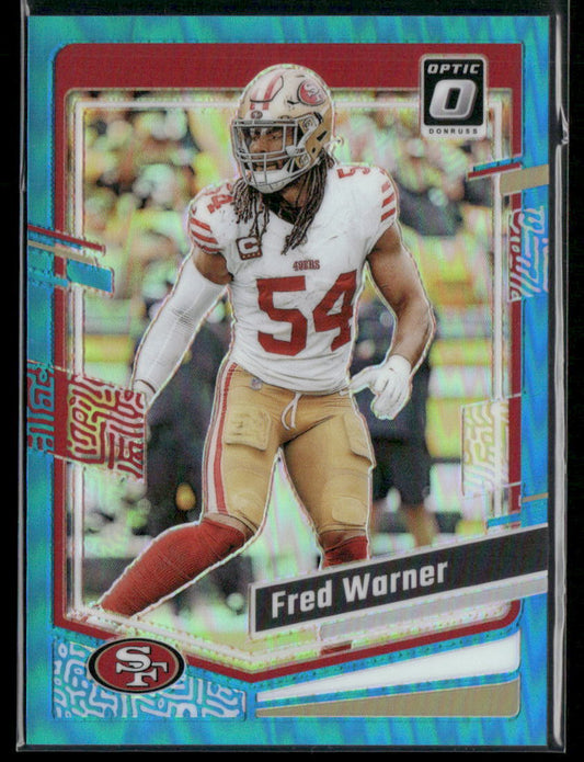 2022 Donruss Optic #171 Fred Warner Aqua #/299