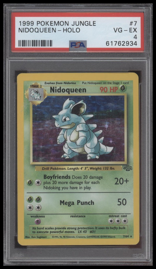 Nidoqueen-Holo 1999 Pokemon Jungle #7 PSA 4