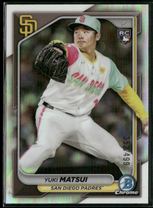 2024 Bowman Chrome #51 Yuki Matsui Refractors #/499