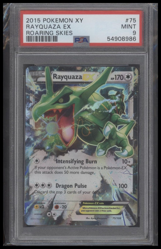 2015 Pokemon Xy Roaring Skies #75 Rayquaza Ex Roaring Skies PSA 9
