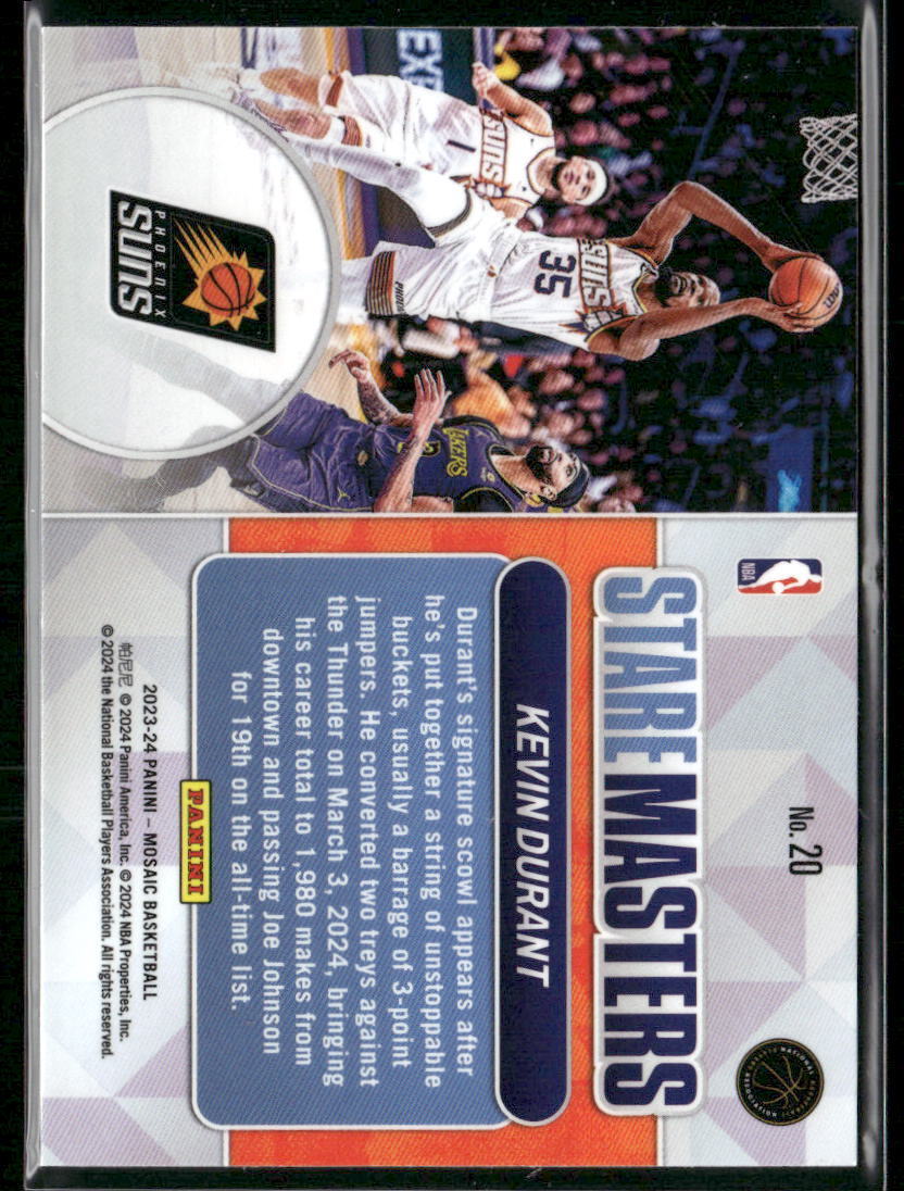 2023-24 Panini Mosaic #20 Kevin Durant Stare Masters