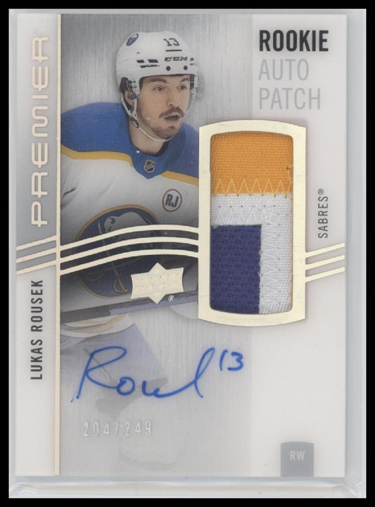 Lukas Rousek 2023-24 Upper Deck Premier #AR-LR Acetate Rookie Auto Patch #/249