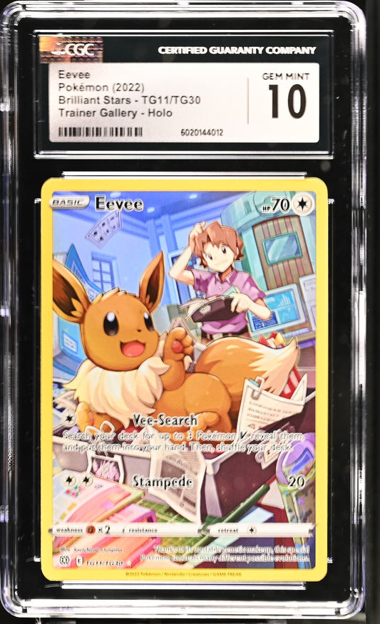 Eevee 2022 Brilliant Stars #TG11/TG30 CGC 10
