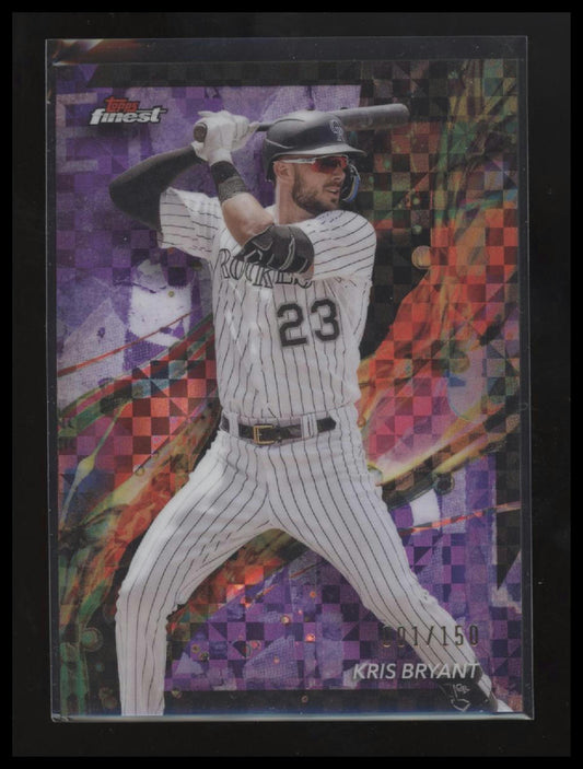 2024 Finest #3 Kris Bryant Purple Checkerboard Refractor #/150