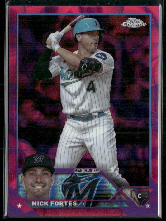 2023 Topps Chrome Update #USC77 Nick Fortes Magenta/Purple Lava Lamp #/299