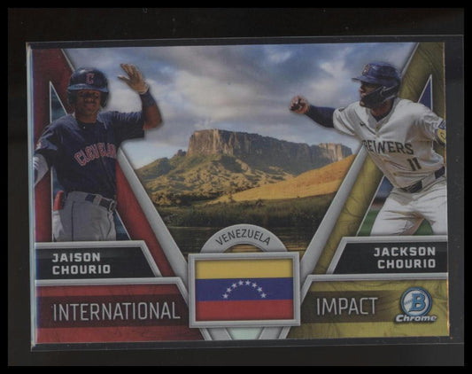 2024 Bowman Chrome #II-11 Jaison Chourio / Jackson Chourio International Impact