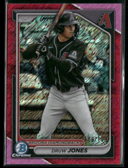 Bowman Chrome Druw Jones Chrome Prospects Fuchsia Shimmer Refractor #/199