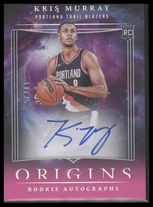 2023-24 Panini Origins #RA-KMP Kris Murray Rookie Autographs Pink #/25