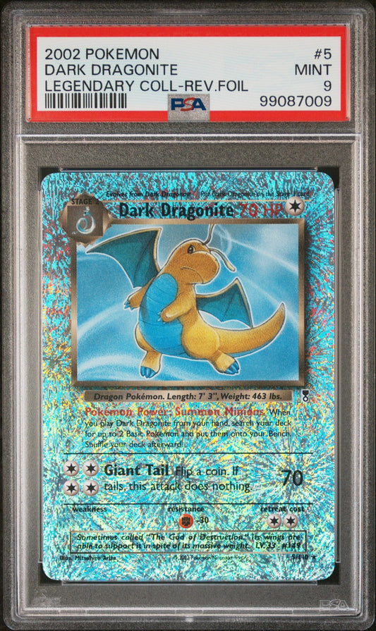 Dark Dragonite 2002 Pokemon Legendary Collection #5 Rev.Foil PSA 9