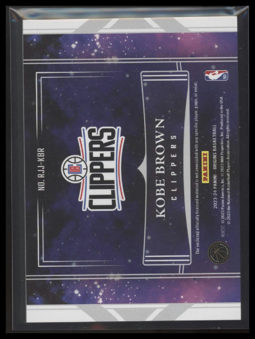 2023-24 Panini Origins #RJJ-KBR Kobe Brown Rookie Jumbo Jerseys Red #/49