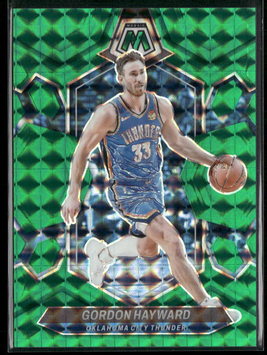 2023-24 Panini Mosaic #13 Gordon Hayward Teal #/75
