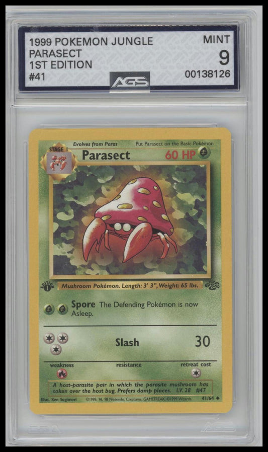 1st Edition Parasect Jungle #41/64 - AGS 9