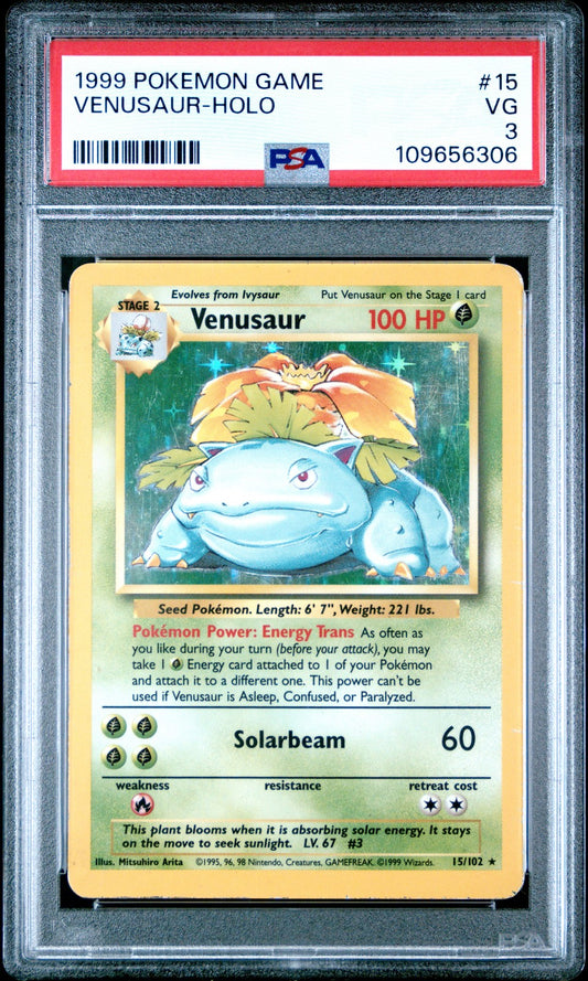 Venusaur-Holo 1999 Pokemon Game #15 PSA 3