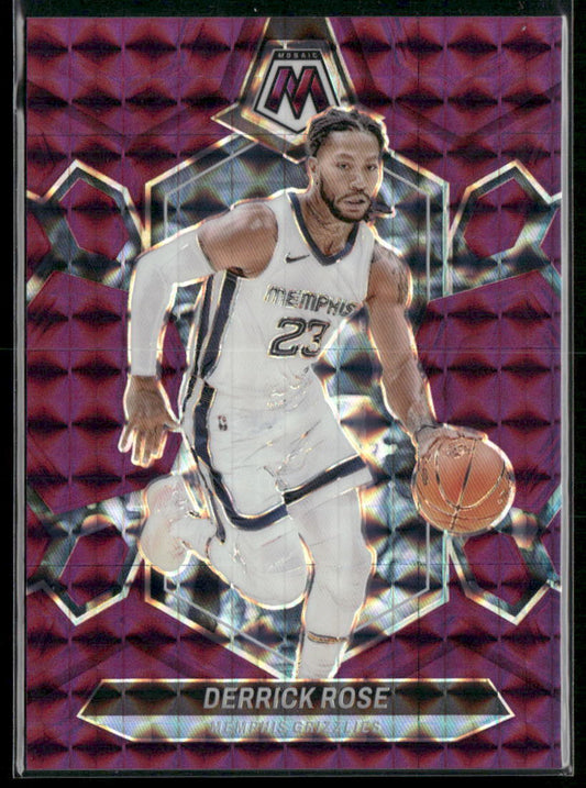 2023-24 Panini Mosaic #48 Derrick Rose Purple #/99