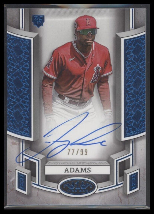 2024 Topps Tier One Jordyn Adams Blue Foil Break Out RC Rookie Auto Angels