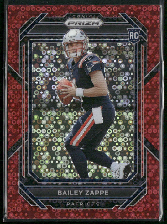 2022 Panini Prizm #305 Bailey Zappe No Huddle Red #/50