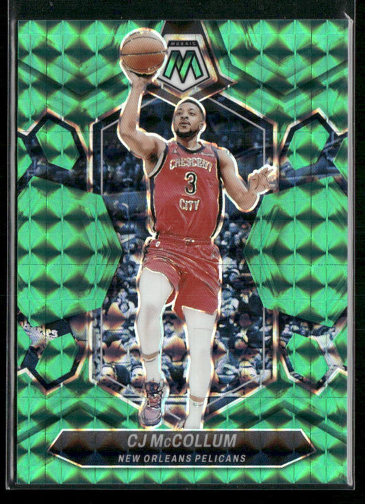 2023-24 Panini Mosaic #153 CJ McCollum Teal #/75