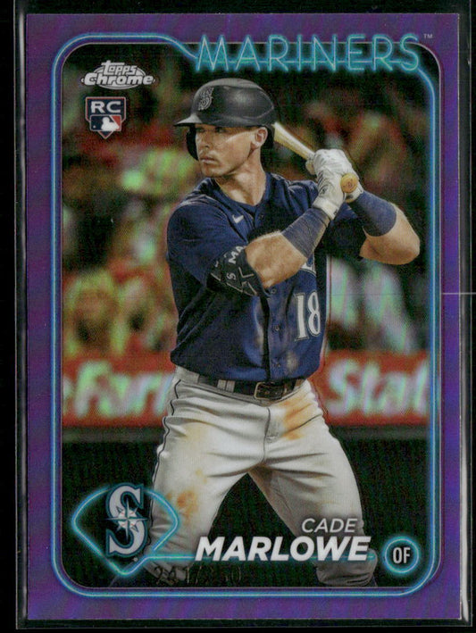 2024 Topps Chrome #266 Cade Marlowe Purple Refractors #/250