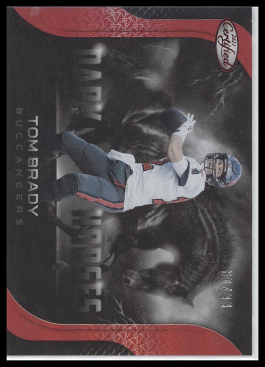 Tom Brady 2021 Panini Certified #DH-1 Dark Horses Mirror Red #/99