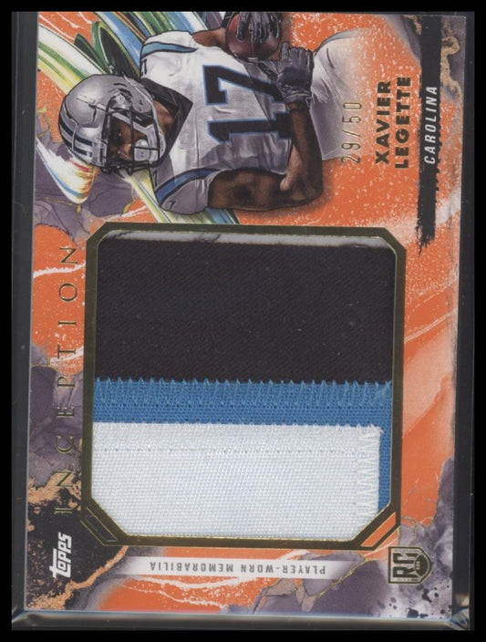 Xavier Legette 2024 Topps Inception #FI-10 Freshman Initiation Orange #/50