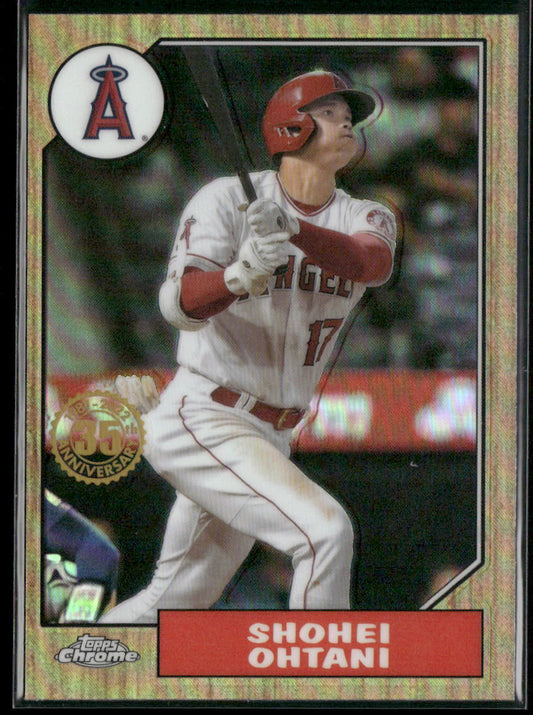 2022 Topps Chrome Shohei Ohtani 1987 Topps Baseball 35th Anniversary
