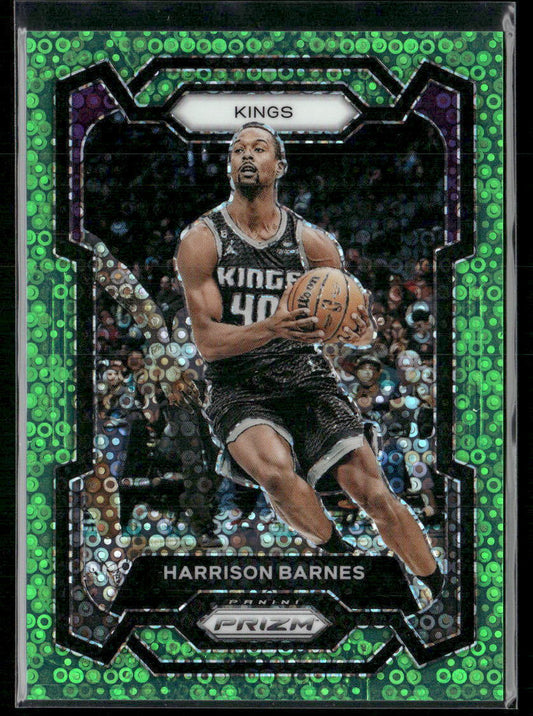 2023-24 Panini Prizm #221 Harrison Barnes Prizms Fast Break Neon Green #/5