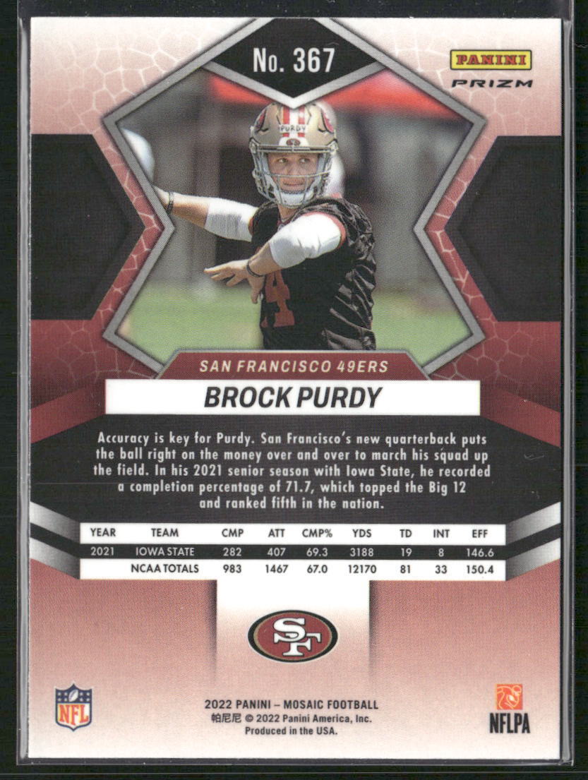 2022 Panini Mosaic #367 Brock Purdy Mosaic