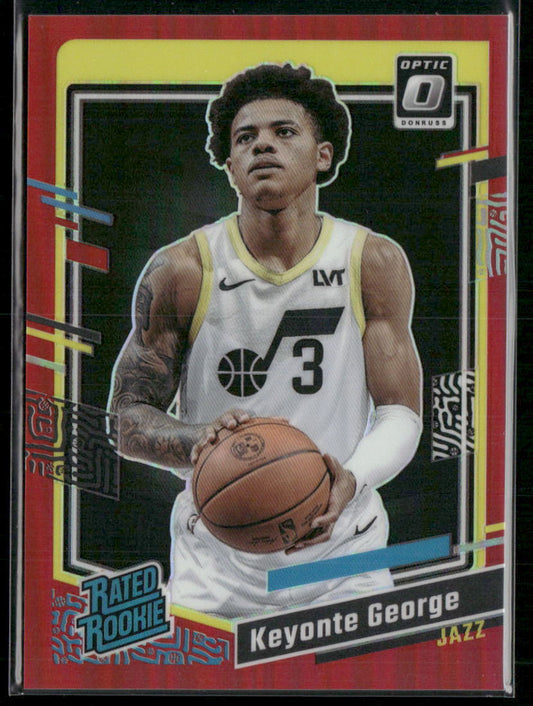 2023-24 Donruss Optic #223 Keyonte George Red #/99