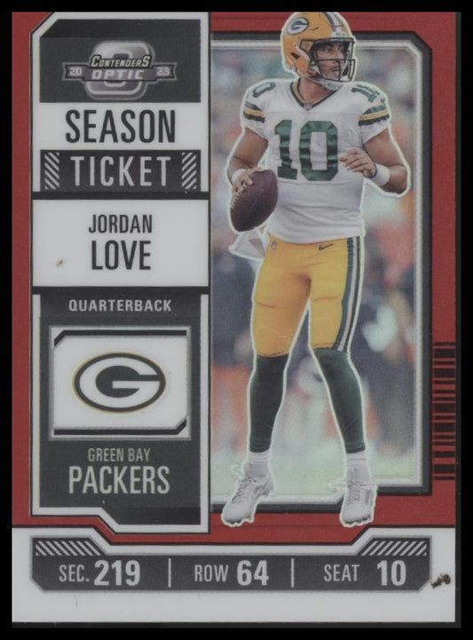 Jordan Love 2023 Panini Contenders Optic #19 Red #/175