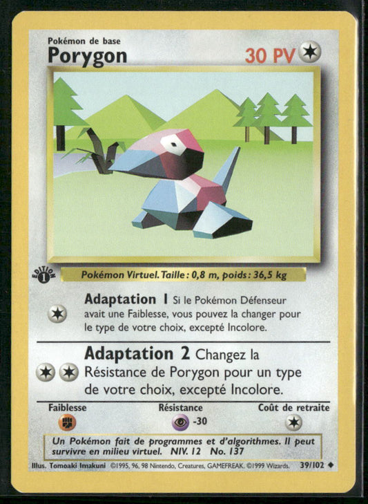 Pokemon Base Set #039/102 Porygon 1st Edition