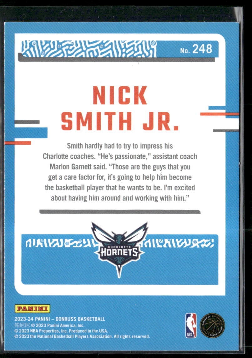 2023-24 Donruss #248 Nick Smith Jr. Choice