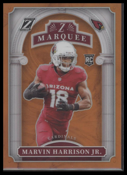 Marvin Harrison Jr. 2024 Panini Zenith #5 Z Marquee Orange