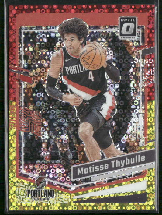 2023-24 Donruss Optic #173 Matisse Thybulle Fast Break Red and Yellow #/7