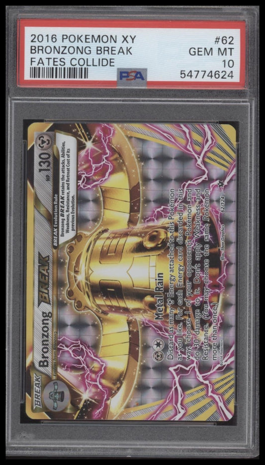 Bronzong Break 2016 Pokemon Xy Fates Collide #62 Fates Collide PSA 10