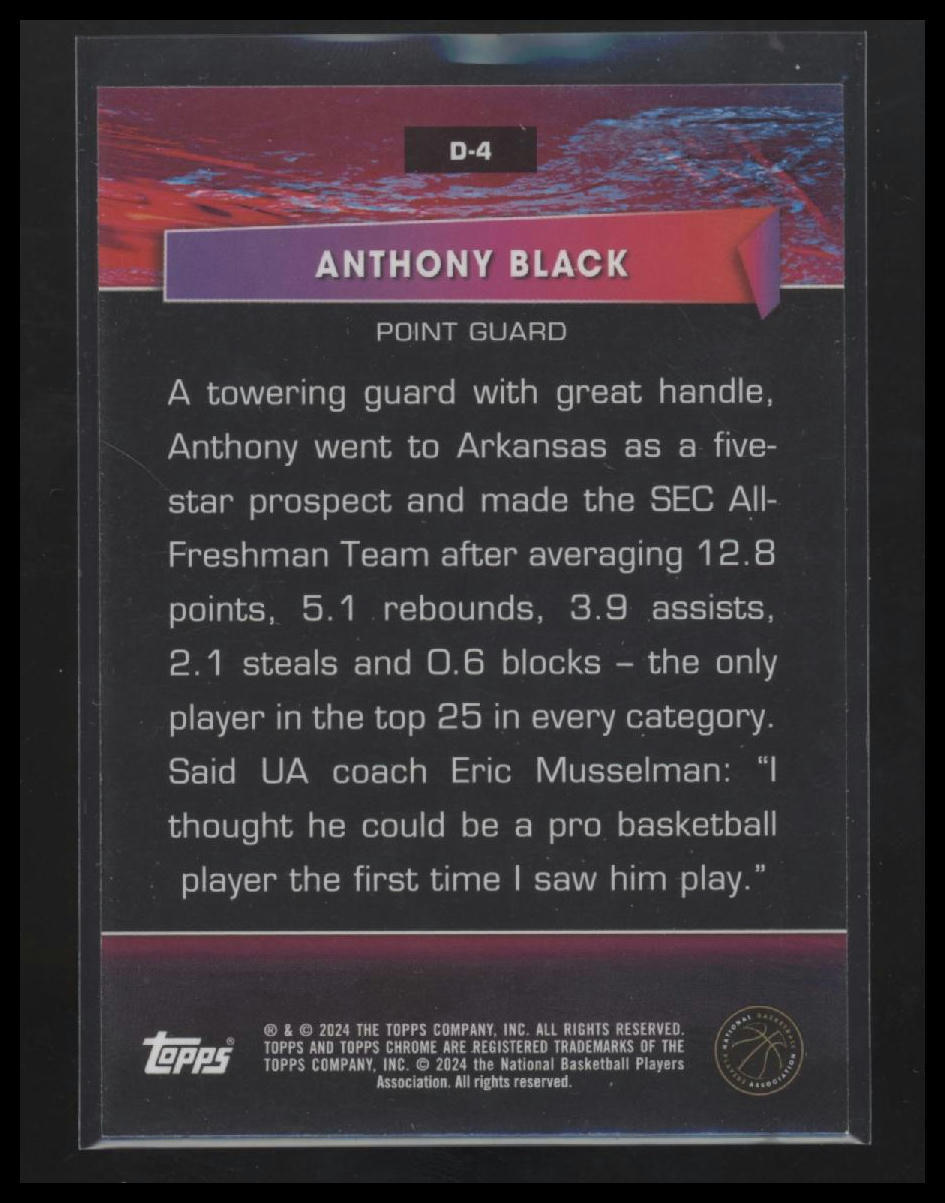 2023-24 Topps Chrome #D-4 Anthony Black Destiny