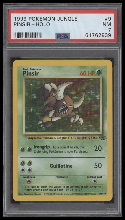 Pinsir-Holo 1999 Pokemon Jungle #9 PSA 7