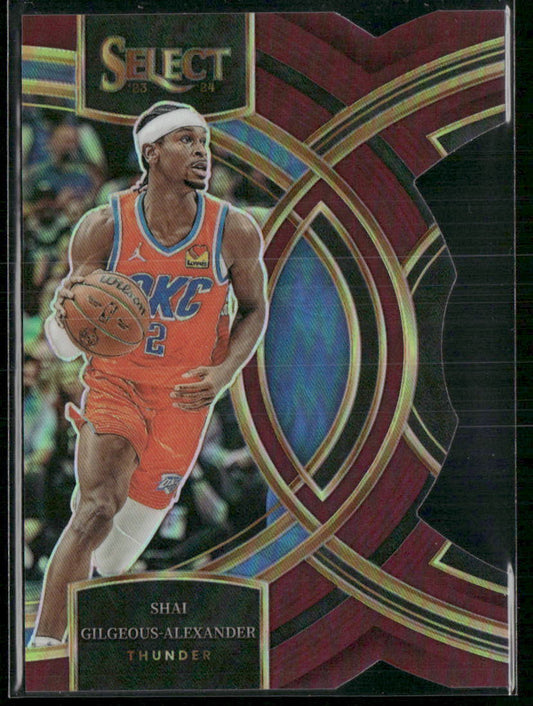 2023-24 Panini Select #144 Shai Gilgeous-Alexander Maroon Prizms #/175