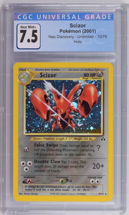 Scizor 2001 Neo Discovery #10/75 CGC 7.5