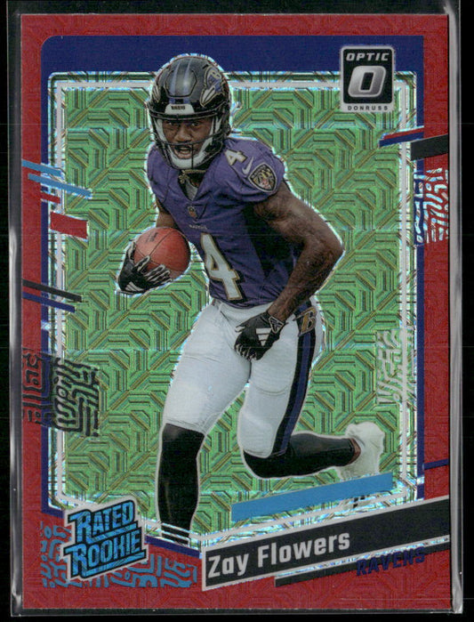 2023 Donruss Optic #210 Zay Flowers Red Mojo