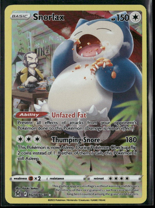 Snorlax SWSH11: Lost Origin Trainer Gallery #TG10/TG30