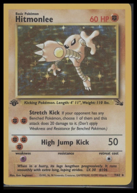 Hitmonlee (7) Fossil #07/62 - 1st Edition