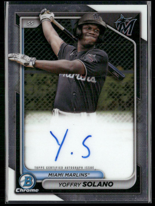 2024 Bowman Chrome #CPA-YS Yoffry Solano Prospects Autographs